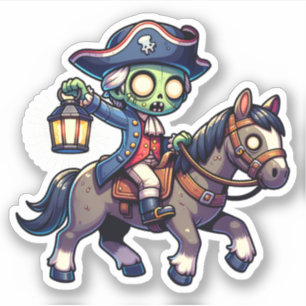 Sticker Le tour de Zombie Paul Revere