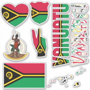 Sticker Le Vanuatu Extraordinaire forme les symboles natio