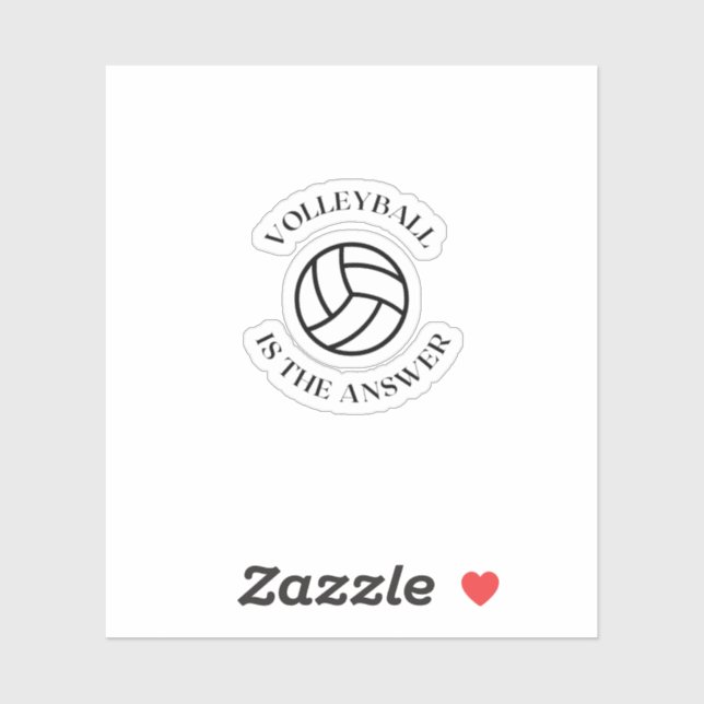Sticker Le volley-ball est la réponse (Feuille)