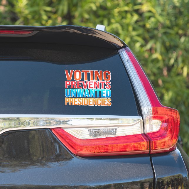Sticker Le vote empêche l'élection de présidences indésira (Côté voiture)