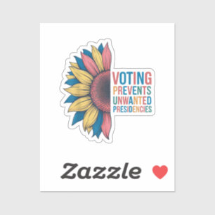 Sticker Le vote empêche les présidences indésirables Conce