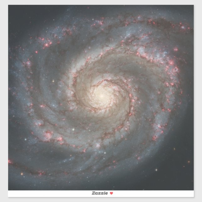 Sticker Le Whirlpool Galaxy M51 & Companion dans l'espace (Feuille)