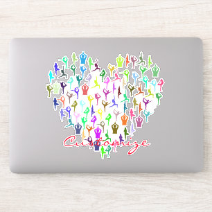 Sticker Le yoga fait le coeur Thunder_Cove