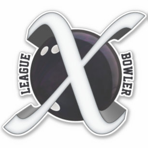 Sticker League Bowler, Bowling Ball avec X graphismes, Vin