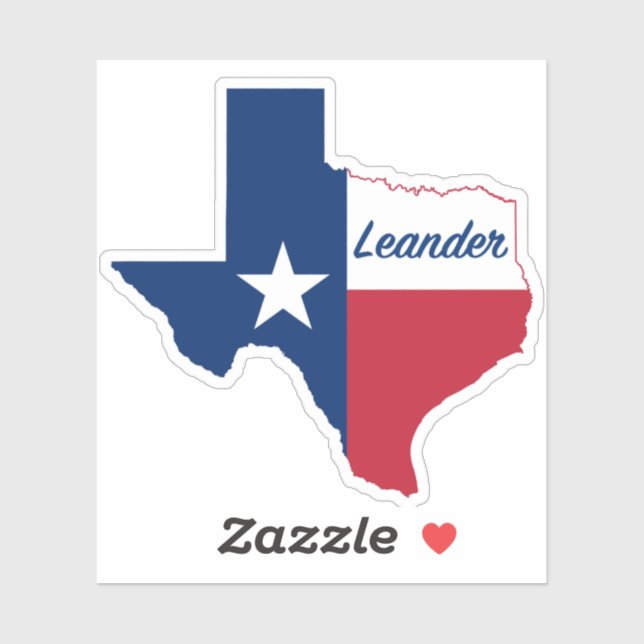 Sticker Leander TX (Feuille)