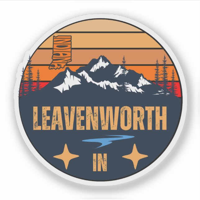 Sticker Leavenworth, Indiana (Devant)