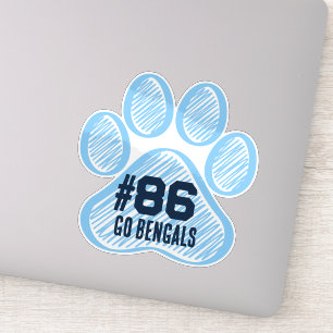 Sticker Lecteur bleu # Pride Pawprint