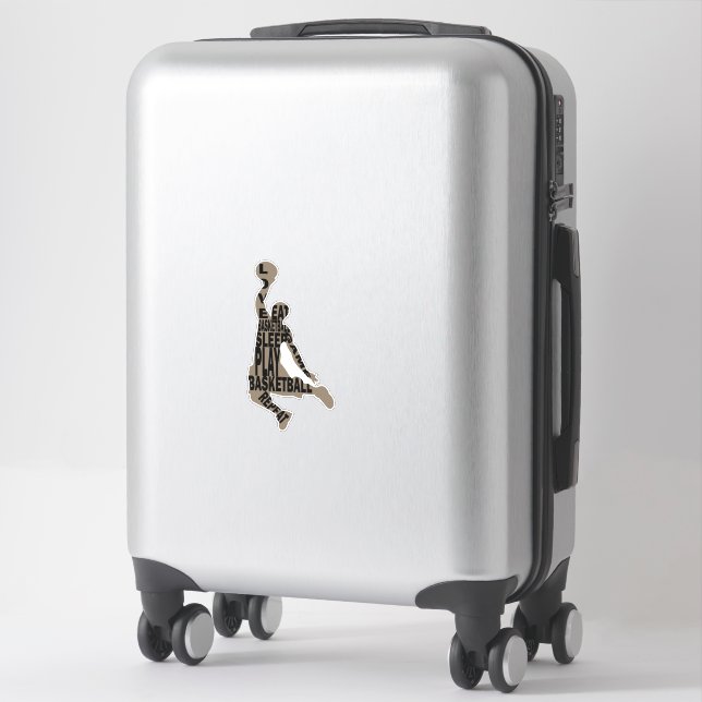 Sticker Lecteur de basketball slunk avec texte intégral (Sur valise)