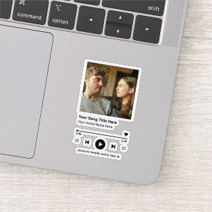 Sticker Lecteur de Musique Photo Personnalisé Cadeau de Ch