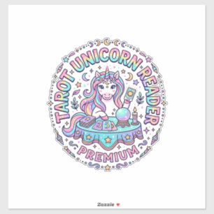 Sticker Lecteur de Tarot Licorne Premium Impression Drôle