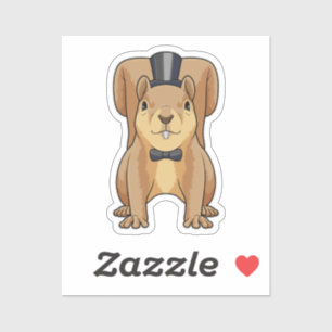 Sticker L'écureuil en groom avec costume