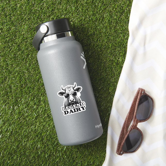 Sticker Legend Dairy Funny Farmer Cow Farmer Pun Graphic T (HydroFlask Insitu)