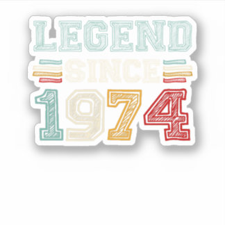 Sticker Légende vintage du rétro depuis 1974