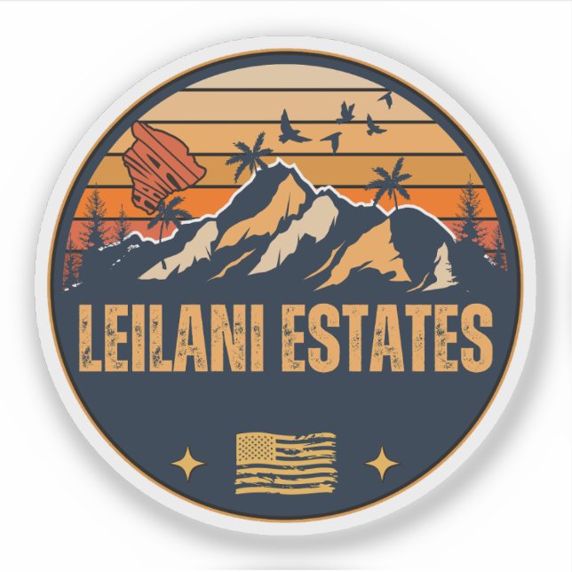 Sticker Leilani Estates, Hawaï (Devant)