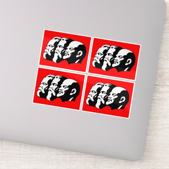 Sticker Lénine, Marx, Engels, Union soviétique, Communisme (Détail)