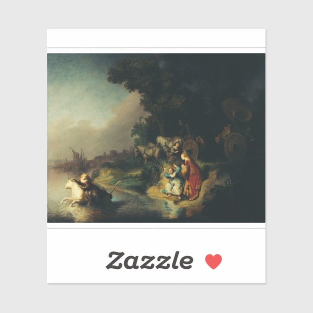 Sticker L'Enlèvement d'Europe par Rembrandt (Feuille)