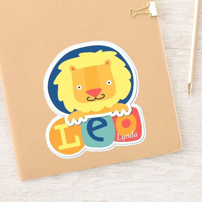 Sticker Leo le contour du lion Zodiaque (Carnet)