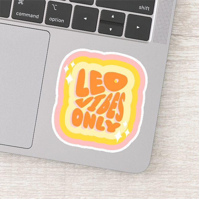 Sticker Leo Vibes Only | Soft Girl | Aesthetic Horoscope  (Détail)