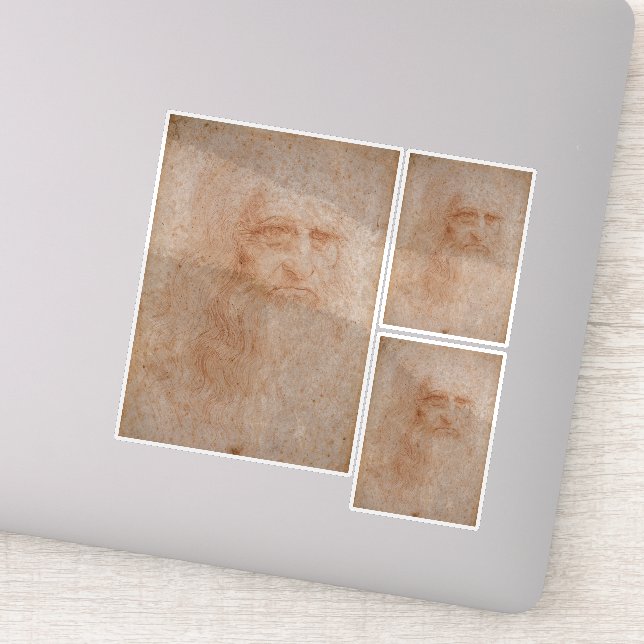 Sticker Leonardo Da Vinci, Autoportrait Présumé (Détail)