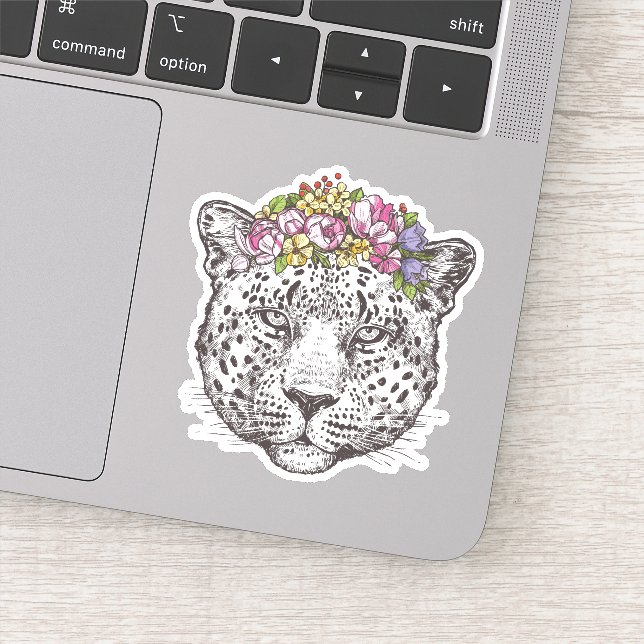 Sticker Leopard Hippie Chic (Détail)
