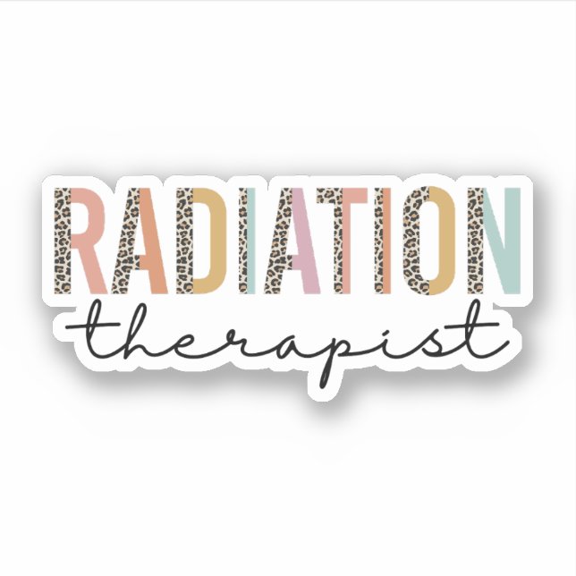Sticker Léopard Radiothérapie, Rad Therapy Grad Cadeau (Devant)