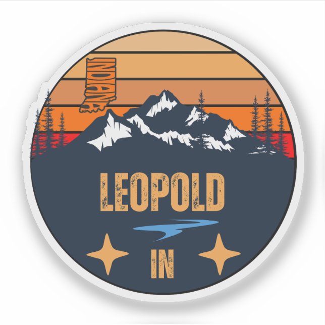 Sticker Leopold, Indiana (Devant)
