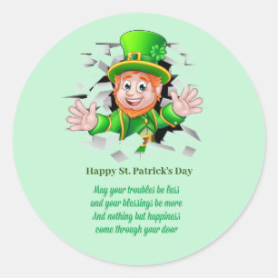 Sticker leprechaun de la Saint Patrick