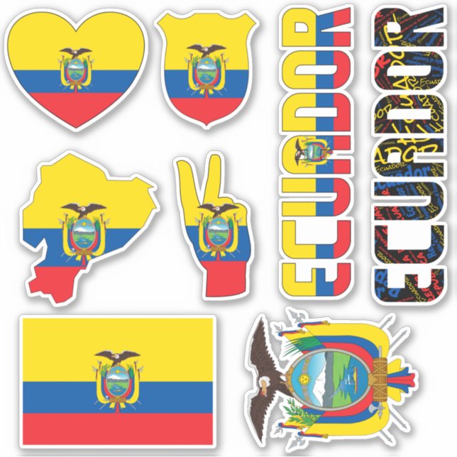 Sticker L'Equateur Extraordinaire forme des symboles natio (Devant)