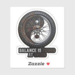 Sticker L'équilibre est trouvé à la vitesse Yin Yang