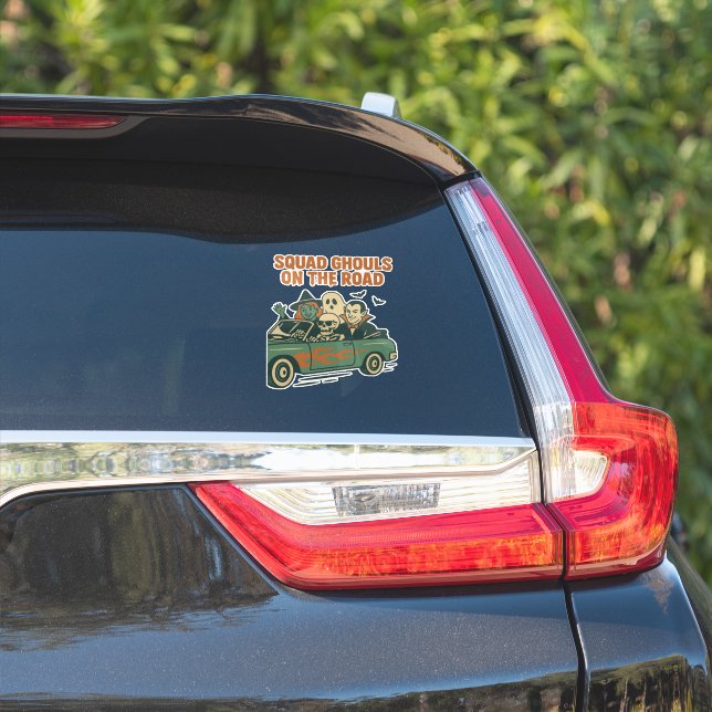 Sticker L'équipe de revenants sur la route Équipage rétro  (Côté voiture)