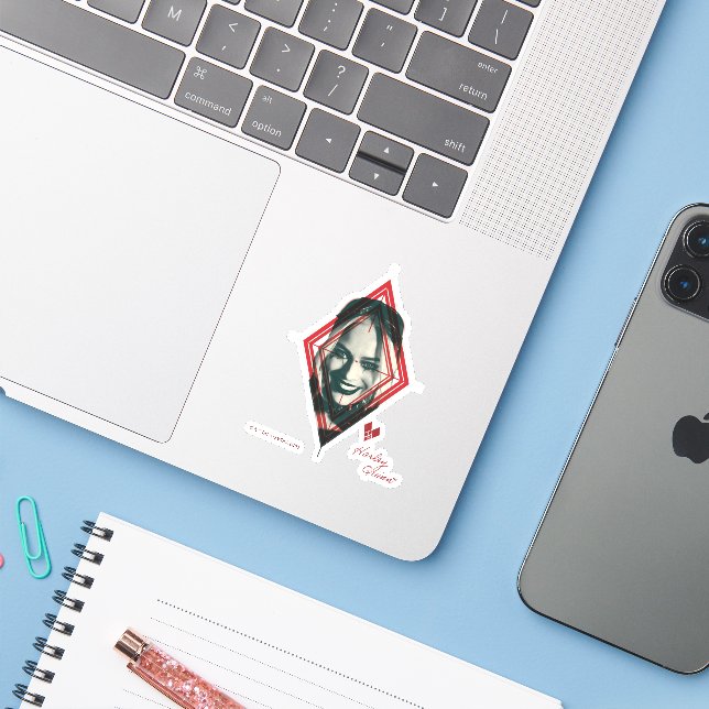 Sticker L'équipe du suicide | Harley Quinn Diamond Target (Ordinateur portable avec iPhone)