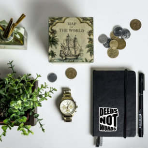 Sticker Les actes pas les mots inspirant blanc noir