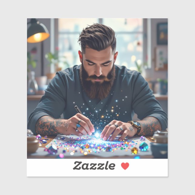 Sticker Les amateurs de diamant (Feuille)