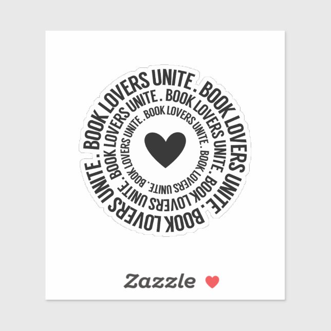 Sticker Les amateurs de livres s'unissent (Feuille)