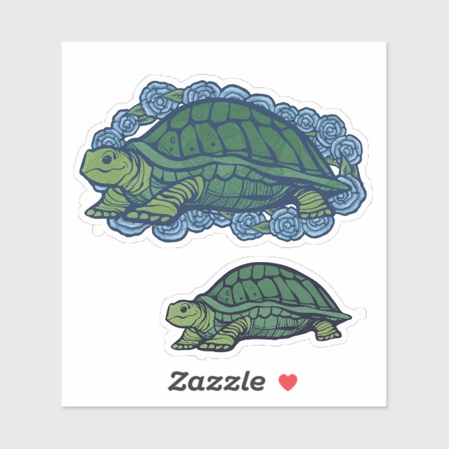 Sticker Les amoureux de la nature Tortues (Feuille)