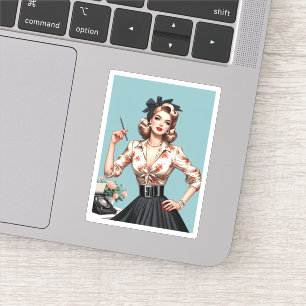 Sticker Les années cinquante glamour femme mode, les année