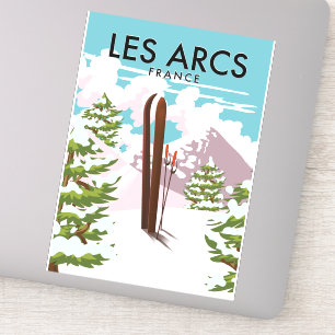 Sticker Les Arcs France voyage ski