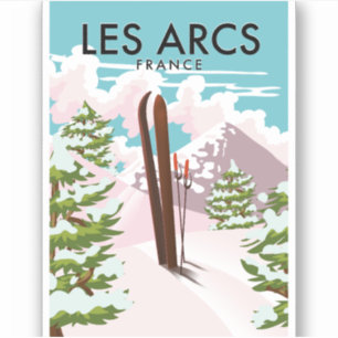 Sticker Les Arcs France voyage ski