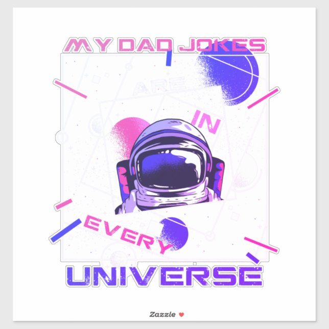 Sticker Les blagues de mon père - Dans chaque univers (Feuille)