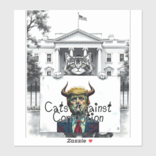 Sticker Les chats contre la corruption