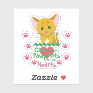 Sticker Les chats laissent des empreintes