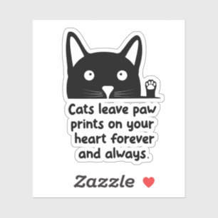 Sticker Les chats laissent des empreintes de pattes sur vo