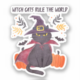 Sticker Les Chats-Sorcières dominent le monde