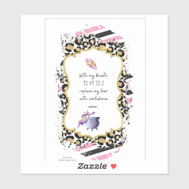 Sticker Les chiffres de Grabovoi pour la liberté de la peu (Feuille)