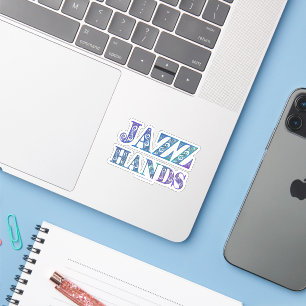 Sticker Les couleurs vives des mains de jazz artistiques d