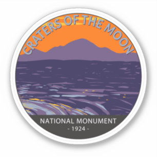 Sticker Les cratères du Monument National de la Lune Idaho