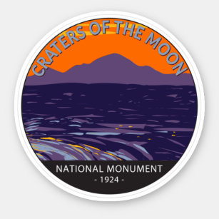 Sticker Les cratères du Monument National de la Lune Idaho