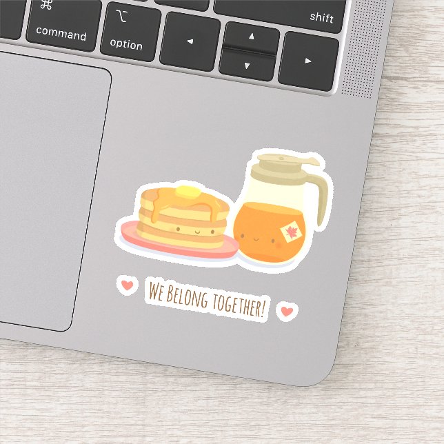 Sticker Les crêpes et le sirop d'érable vont ensemble (Détail)