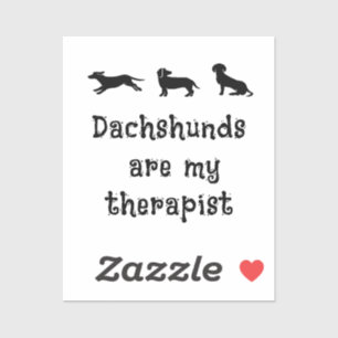 Sticker Les dachshunds sont mon thérapeute Mignon dachshun