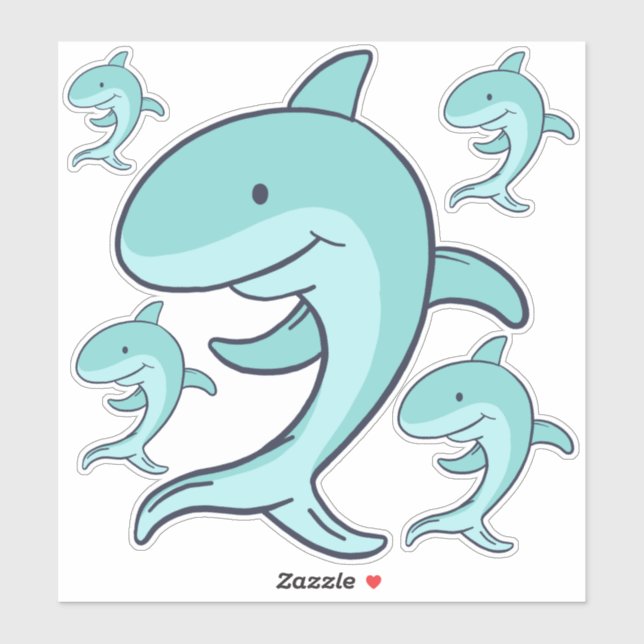 Sticker Les dauphins bleus sauter Thunder_Cove (Feuille)